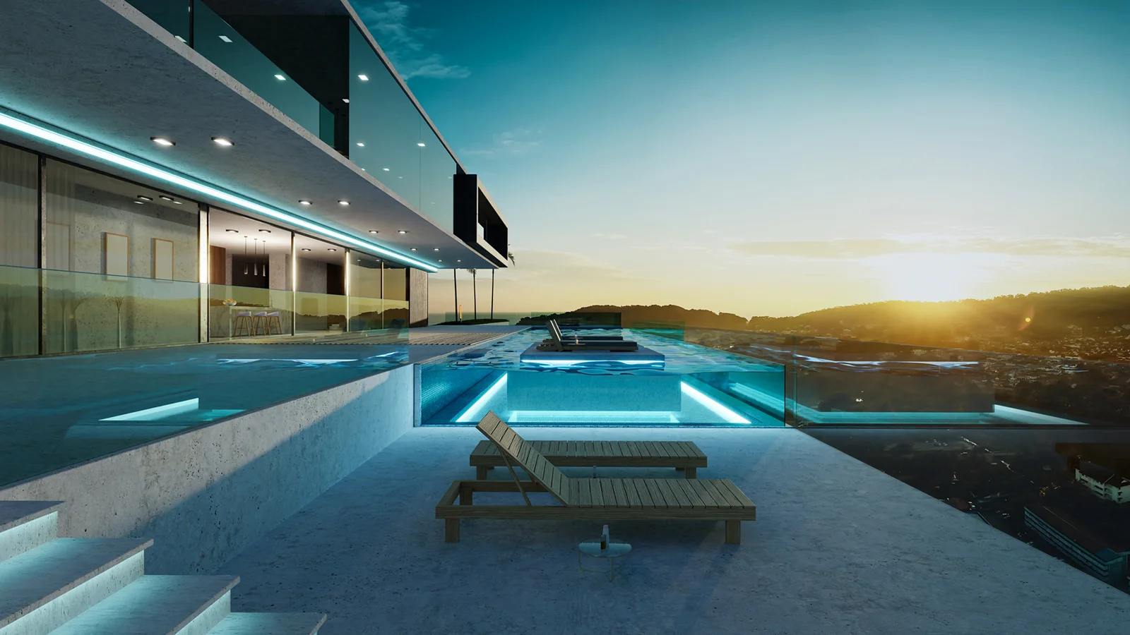 Glass Swimming Pool